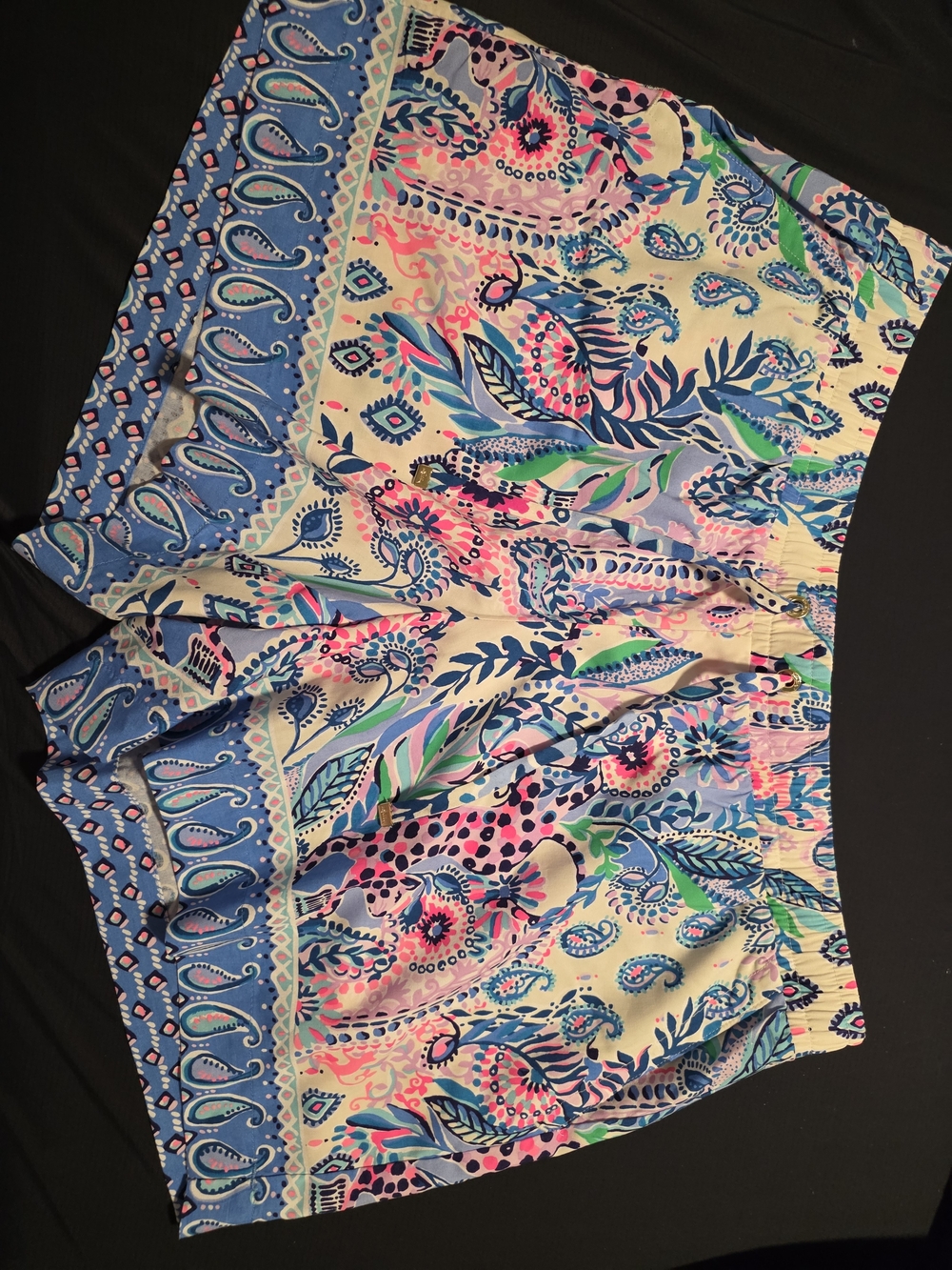 Lilly Pulitzer Blue, Pink and Green Paisley Shorts